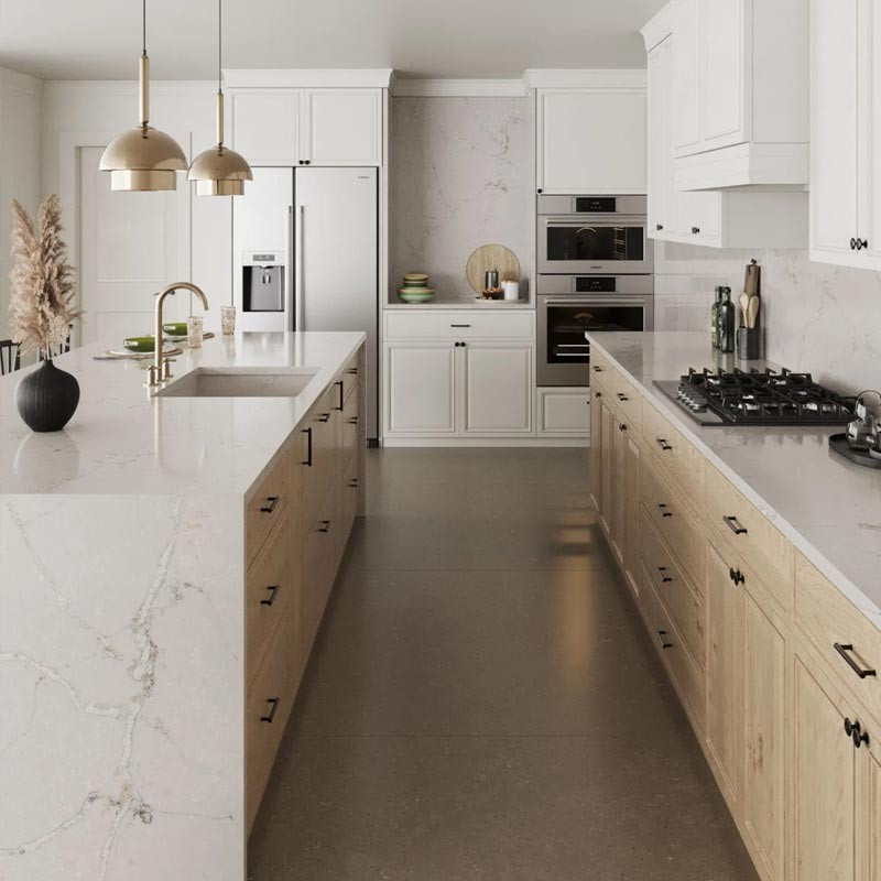 Plan de travail en Quartz Silestone® Versailles Ivory